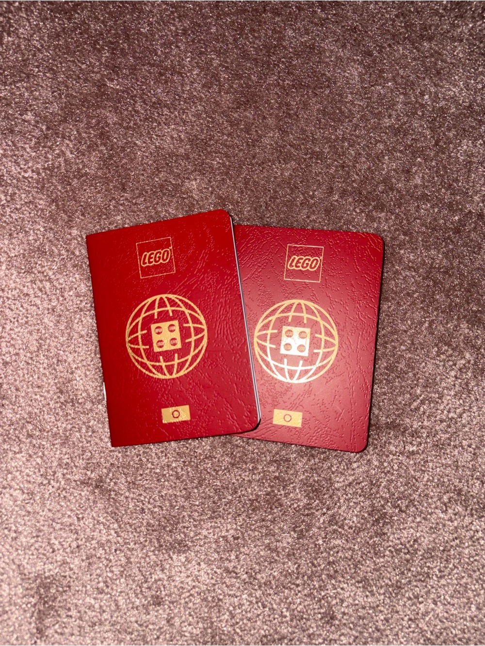 LEGO Red Notebooks with Gold Globe Design (Set of 2)